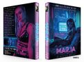 Die Texte beschreiben eine Sci-Fi-Rachegeschichte um Maria, eine perfekte Künstliche Intelligenz. Cover in Neonfarben, Frau im Fokus., 1 Blu-ray Disc und 1 DVD