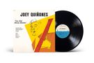 Vinyl-Album mit gelbem Cover, "JOEY QUIÑONES" oben, Titel "Inna Soul Steady Situation" und schwarz-weiße Illustration., LP