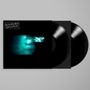 "Phoebe Bridgers, Lost Weekend" oben links. Blau-grünes verschwommenes Licht, zwei Schallplatten., 2 LPs