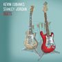 Text: KEVIN EUBANKS STANLEY JORDAN DUETS. Illustration: Zwei Gitarren auf Ständern vor Barhockern., CD