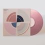 "IMPERIAL TEEN ALL OVER YOU" steht oben links. Eine Schallplatte in Rosa zeigt geometrische Muster in Rosa, Blau und Grau., LP