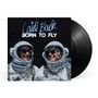 "Born to Fly" Albumcover von Laid Back, zeigt zwei Astronauten in Raumanzügen mit Sonnenbrillen, die lächeln., LP