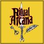 "Ritual Arcana" in gotischer Schrift auf gelbem Hintergrund, mit Dolch, Feder und Schlüssel als Illustrationen., CD