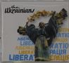 Text: "the Ukrainians", "LIBERATIO", "ЛИБЕРАЦИЯ". Eine Statue einer Frau mit erhobenen Armen und einem goldenen Zweig., CD
