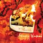 "Wither Rewired" und "Stabbing Westward" in feuriger Umgebung, ein halb verbranntes Foto, Ornament darunter., CD
