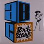 Text: "ABC Rock Steady" in einem geometrischen Design mit großer Schrift. Illustration einer Frau mit Afro., LP