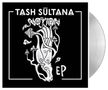 "TASH SULTANA" und "NOTION EP" sind in Großbuchstaben. Eine weiße, verschnörkelte Hand mit Pilzen ist in der Mitte., LP
