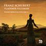 "FRANZ SCHUBERT, VLADIMIR FELTSMAN, PIANO SONATAS VOLUME 6" steht über einer Person, die in eine Landschaft blickt.