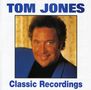 Text: "Tom Jones Classic Recordings." Ein Porträt eines lächelnden Mannes in Blau vor hellbraunem Hintergrund., CD