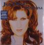 "Jo Dee Messina" Text oben; "180-GRAM DENIM BLUE LP" auf Aufkleber; Frau mit roten Haaren im Porträt.