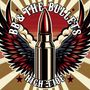 Text: "BB & THE BULLETS" oben, "HIGH TIDE" unten. Eine Kugel mit Flügeln, umgeben von roten und beigen Strahlen., LP