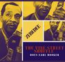 Text: ZEBEDEE, THE VINE STREET SHUFFLE, DOES EARL HOOKER. Gemälde eines Mannes mit Gitarre, gelb und lila Töne., CD