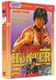 Der Text "Jackie Chan Superstar: Action Hunter" dominiert. Illustration eines muskulösen Mannes in Kampfhaltung.