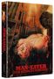 Eine DVD-Hülle mit dem Text "MAN-EATER (DER MENSCHENFRESSER)" in Rot. Darunter eine bedrohliche Horrorszene.