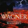 "La Légende de Wagner: La Chevauchée des Walkyries" in weißer Schrift vor einem rot-orangen Himmel mit Silhouette eines Pferdes., CD