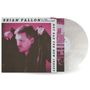 Texte: "BRIAN FALLON & THE PAINKILLERS", "NOT BAD FOR NEW JERSEY". Ein Mann mit hochgezogener Jacke in rosa Tönen. Vinyl-Schallplatte., LP