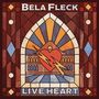 „Béla Fleck, Live Heart, My Bluegrass Heart at the Ryman“. Buntes Glasfenster mit Herz und Blitz., 3 LPs