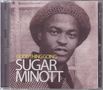 "GOOD THING GOING SUGAR MINOTT". Ein schwarz-weißes Porträt zeigt einen Mann mit Hut, der ruhig in die Kamera schaut., CD
