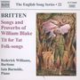 Benjamin Britten (1913-1976): Songs & Proverbs of William Blake, CD