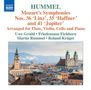 Wolfgang Amadeus Mozart: Symphonien Nr.35,36,41 für Flöte, Violine, Cello & Klavier (arrangiert von Johann Nepomuk Hummel), CD
