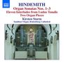 Paul Hindemith (1895-1963): Orgelsonaten Nr.1-3, CD