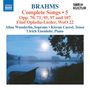 Johannes Brahms (1833-1897): Sämtliche Lieder Vol.5 (Naxos-Edition), CD