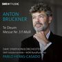 SWRmusic, Anton Bruckner, Te Deum, Messe Nr. 3 f-Moll, SWR Symphonieorchester, SWR Vokalensemble, Pablo Heras-Casado. Gesicht eines Mannes., CD
