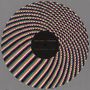 Schwarze Scheibe mit Text: "Jeremy Dower / Tetrphnm" und "Personal Computer Music 1997–2022", bunte Spiralmuster., LP