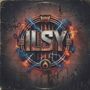 "ILSY" in großen Buchstaben, im Hintergrund blauer Blitz und Flammen. Ein Logo mit metallischem und industriellem Design., CD