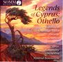 "Legends of Cyprus: Othello" mit Künstlernamen. Illustration: Ein Baum vor einem dramatischen Sonnenuntergang., CD