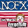 „NOFX“, „The War on Errorism“. Illustration eines Politikers als Clown vor einem Hintergrund mit amerikanischer Flagge., LP