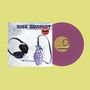 Text: "RISE AGAINST", "FAT 35 YEARS". 

Ein Albumcover mit Kopfhörer und Granate, daneben eine violette Vinyl-Schallplatte., LP