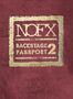 NOFX Backstage Passport 2 in goldener Schrift auf einem roten Hintergrund., 2 DVDs