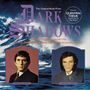"The Original Music From Dark Shadows" und "Includes Quentin's Theme". Zwei Männer in formeller Kleidung vor dunklem Hintergrund., CD