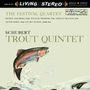 "The Festival Quartet, Schubert Trout Quintet" sind die Texte. Darunter eine Illustration von einer springenden Forelle im Wasser.
