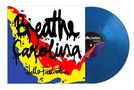 "Breathe Carolina", "Hello Fascination", bunte, gesprenkelte Gestaltung auf einem Albumcover mit blauer Schallplatte.