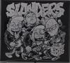 "SKANDERS" und "SOLUTION FOR SUCKERS" im Comicstil, zeigt vier Cartoon-Musiker mit übertriebenen Gesichtsausdrücken., CD