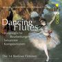 "Dancing Flutes. Vergnügliche Bearbeitungen bekannter Kompositionen. Die 14 Berliner Flötisten." Im Hintergrund tanzt eine Ballerina., CD