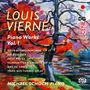 Titel: "LOUIS VIERNE Piano Works Vol. I". Künstler: Michael Schöch. Gemälde: Landschaft mit bunten Bäumen und Wasser., Super Audio CD