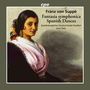 "Franz von Suppè, Fantasia symphonica, Spanish Dances, Brandenburger Staatsorchester Frankfurt, Ernst Theis." Illustration einer Frau in traditioneller Kleidung., CD