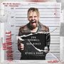 Ein Mann mit zerrissener Lederjacke schreit, hält ein Schild mit "ERIK GRÖNWALL BAD BONES". Hintergrund: Polizeigerichtslinien., CD