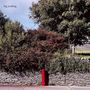 Text: "big nothing". Weiter unten sieht man eine Steinmauer, hohe Büsche und einen roten Briefkasten., LP