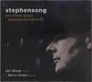 Texte: "stephensong", "ian shaw sings stephen sondheim", "Ian Shaw voice", "Barry Green piano". Ein Porträt zeigt einen Mann im Profil., CD