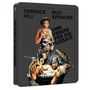 "TERENCE HILL BUD SPENCER VIER FÄUSTE FÜR EIN HALLELUJA". Zwei Männer, einer lachend mit Pistole, der andere relaxed in der Wanne., 2 Blu-ray Discs