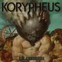 Text: "KORYPHEUS" und "GILGAMESH". Illustration: Mensch mit großem, rauchendem Kopf und Flammen, Rad im Hintergrund., CD