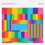 Text: "Brueder Selke & Midori Hirano", "Split Scale". Bunte geometrische Blöcke in Regenbogenfarben., CD