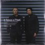 Text: "It Takes a Thief. The Very Best of Thievery Corporation." Zwei Männer stehen vor einem gestreiften Hintergrund., 2 LPs