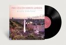 Albumcover mit Text: "Pablo Ziegler meets Roberta Gambarini, Love Letters From Buenos Aires, Blues Porteño". Obelisk in Stadtansicht., LP