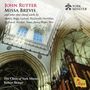 Text: "John Rutter Missa Brevis", "York Minster", "The Choir of York Minster Robert Sharpe". Bild: Innenraumansicht einer Kathedrale., CD