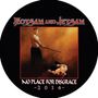 "Flotsam and Jetsam" oben, "No Place for Disgrace 2014" unten. Ein Samurai mit Schwert steht über einem knienden Mann., 2 LPs